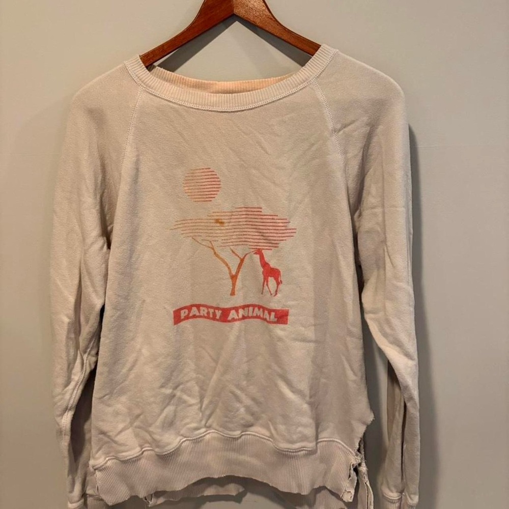 Aerie Cream Graphic Sweater